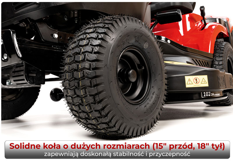 Koła Rozmiar kół (15” przód, 18” tył)